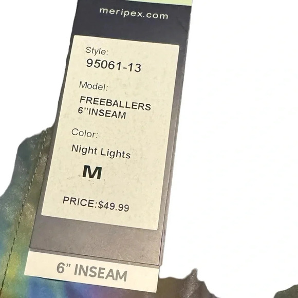 Freeballers by Meriplex reflective shorts size medium, 6” inseam - Picture 5 of 7